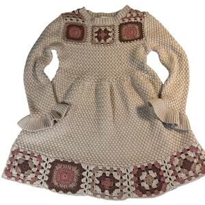 Derek Heart Girl 5 knit dress Cotton Acrylic Washer safe.